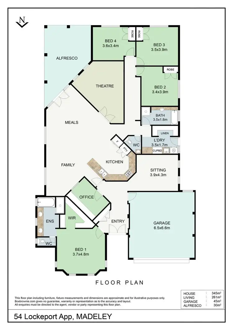 Floorplan of Homely house listing, 54 Lockeport Approach, Madeley WA 6065