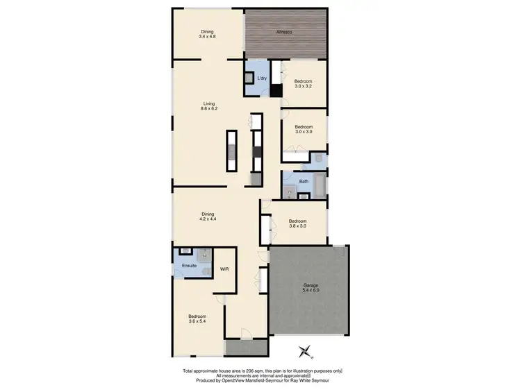 Floorplan of Homely house listing, 191 Tarcombe Road, Seymour VIC 3660