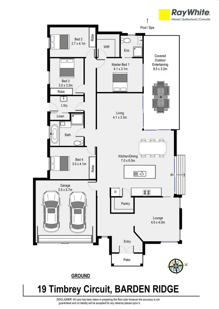 Floorplan of Homely house listing, 19 Timbrey Circuit, Barden Ridge NSW 2234