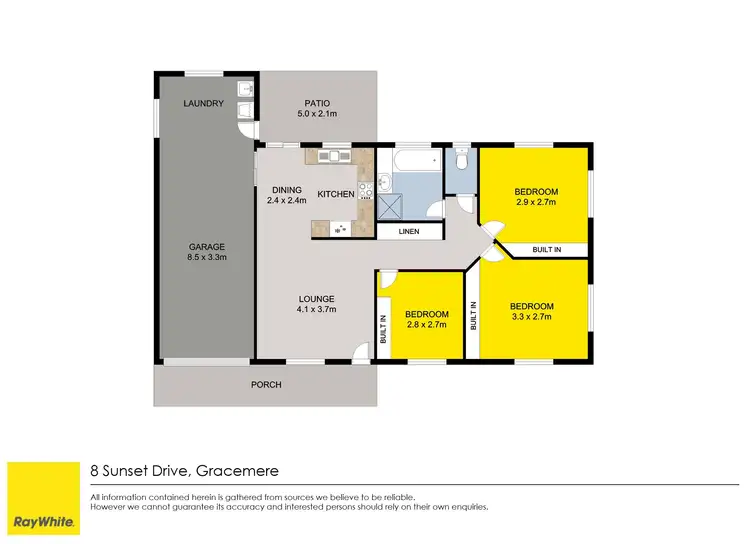 Floorplan of Homely house listing, 8 Sunset Drive, Gracemere QLD 4702