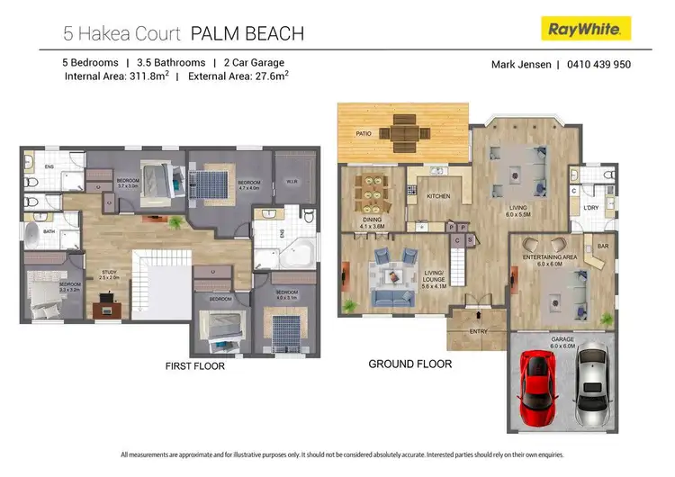 Floorplan of Homely house listing, 5 Hakea Court, Palm Beach QLD 4221