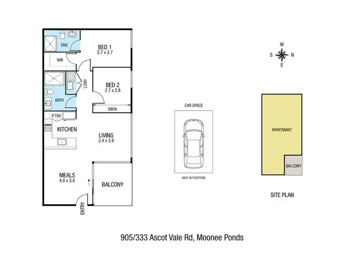Floorplan of Homely apartment listing, 905/333 Ascot Vale Road, Moonee Ponds VIC 3039