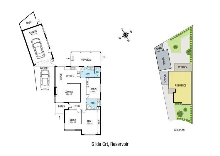 Floorplan of Homely house listing, 6 Ida Court, Reservoir VIC 3073