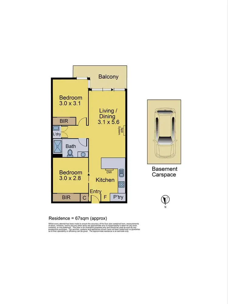 Floorplan of Homely apartment listing, 310/16-18 Queen Street, Blackburn VIC 3130