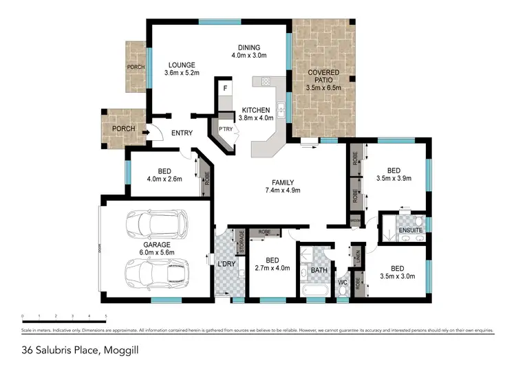 Floorplan of Homely house listing, 36 Salubris Place, Moggill QLD 4070