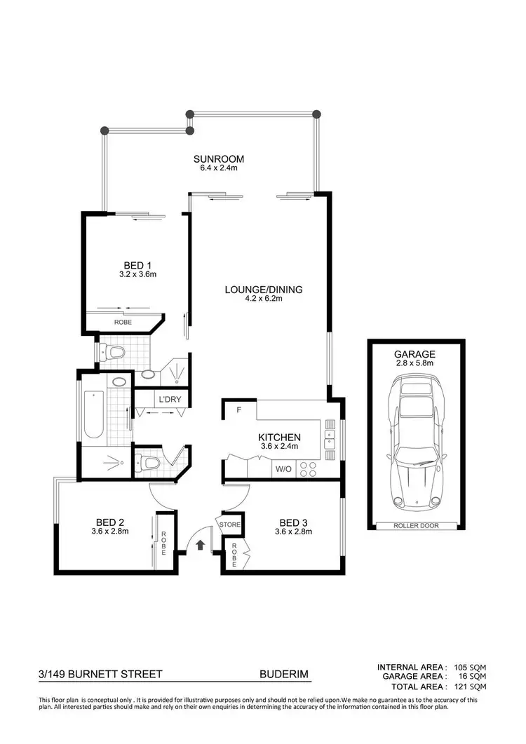Floorplan of Homely unit listing, 3/149 Burnett Street, Buderim QLD 4556