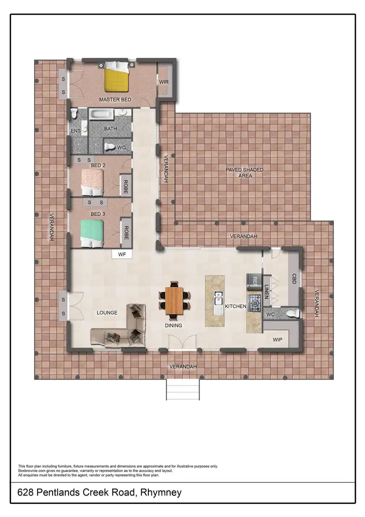 Floorplan of Homely rural property listing, 628 Pentlands Creek Road, Rhymney VIC 3377