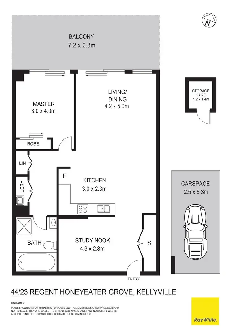 Floorplan of Homely apartment listing, 44/23 Regent Honeyeater Grove, Kellyville NSW 2155