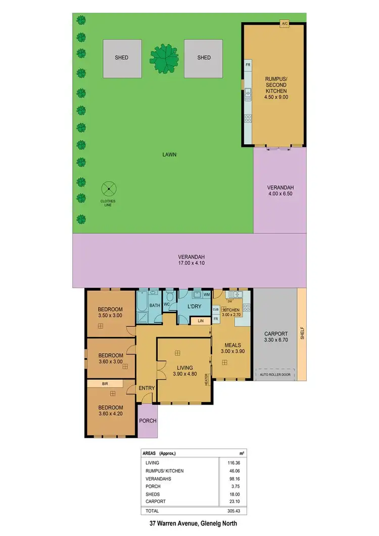 Floorplan of Homely house listing, 37 Warren Avenue, Glenelg North SA 5045