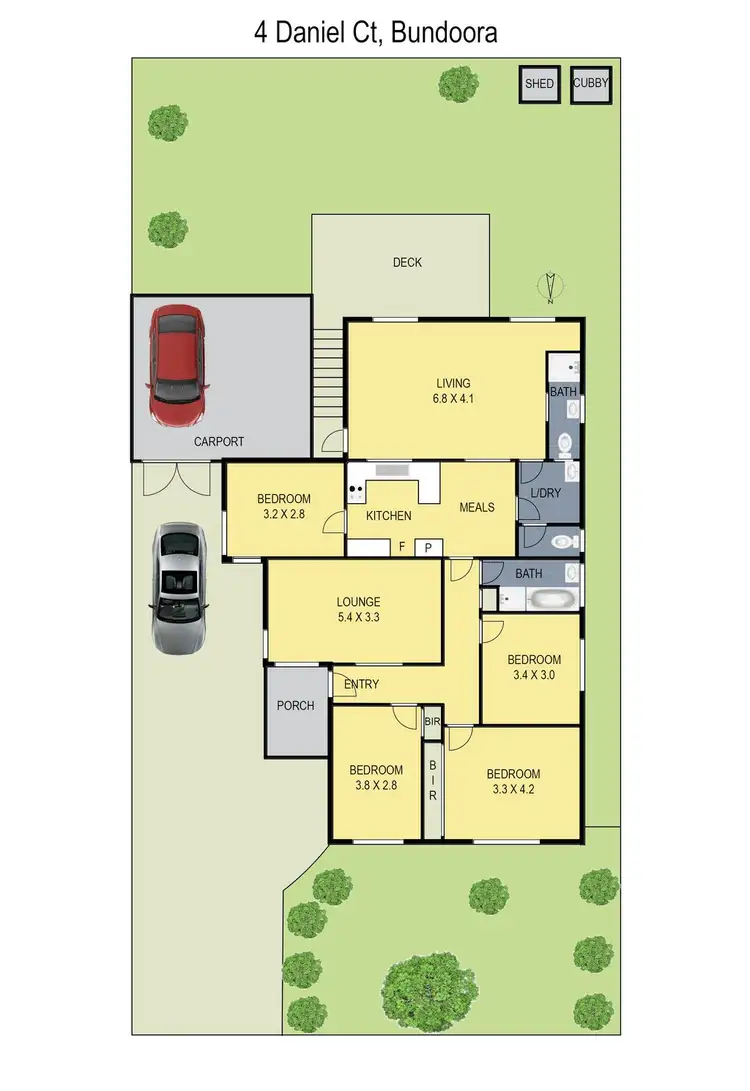 Floorplan of Homely house listing, 4 Daniel Court, Bundoora VIC 3083