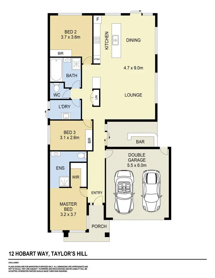 Floorplan of Homely house listing, 12 Hobart Way, Taylors Hill VIC 3037