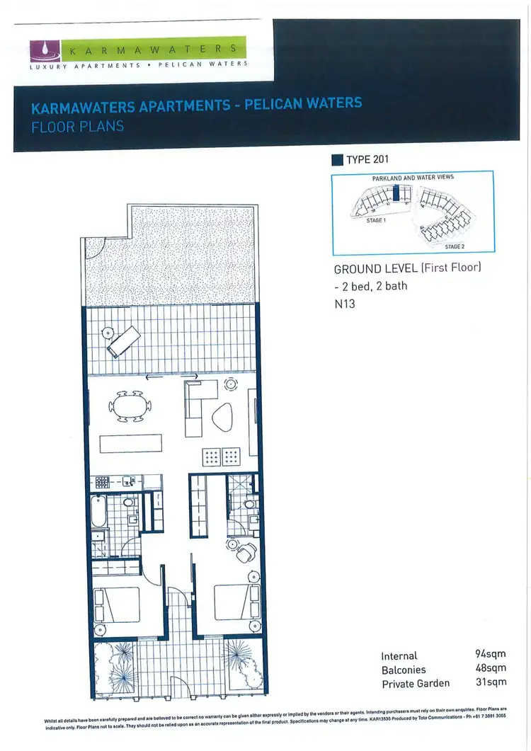 Floorplan of Homely unit listing, 8/42 Pelican Waters Boulevard, Pelican Waters QLD 4551