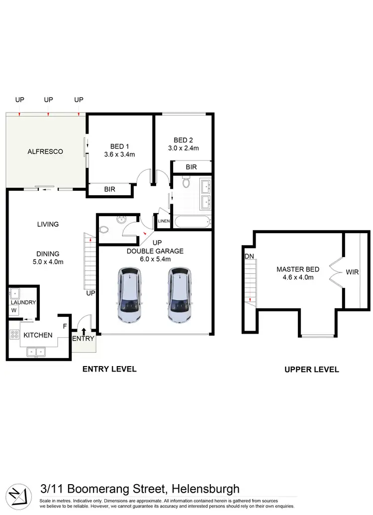 Floorplan of Homely townhouse listing, 3/11 Boomerang Street, Helensburgh NSW 2508