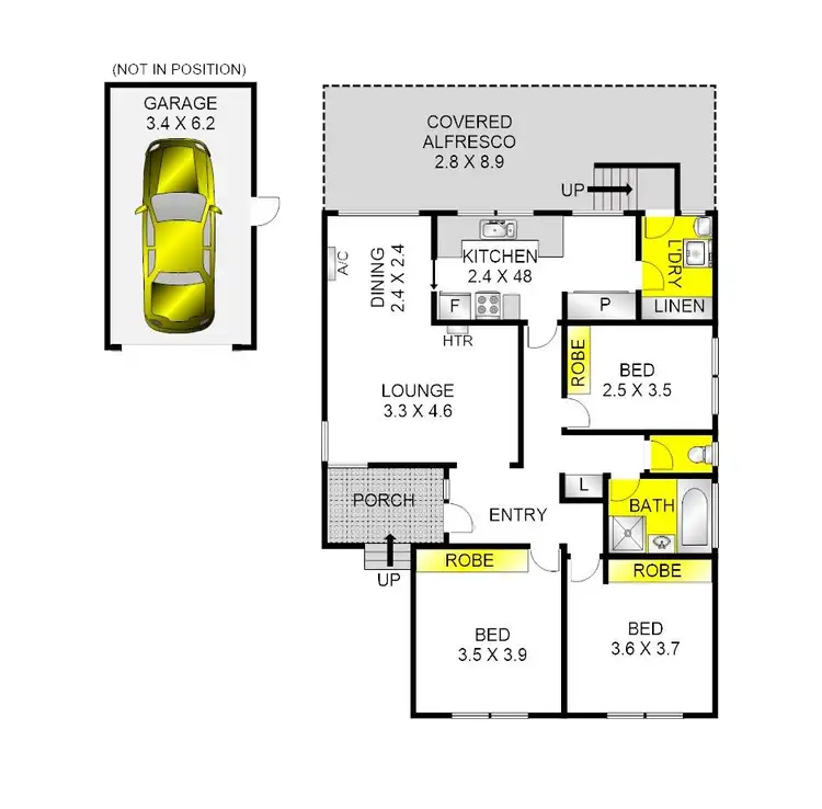 Floorplan of Homely house listing, 43 Kanooka Drive, Corio VIC 3214