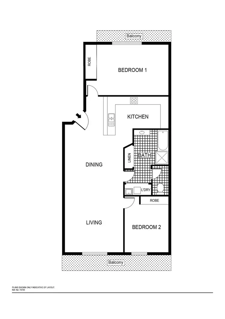 Floorplan of Homely apartment listing, 83/13-15 Sturt Avenue, Griffith ACT 2603