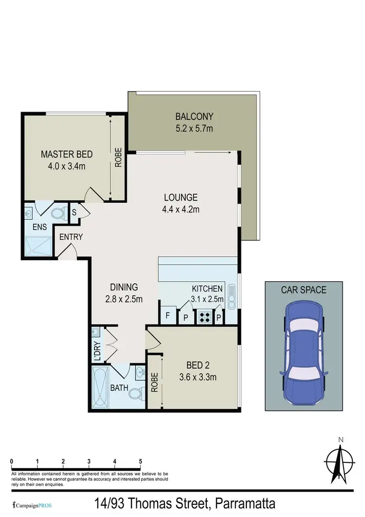 Floorplan of Homely apartment listing, 14/93-95 Thomas Street, Parramatta NSW 2150