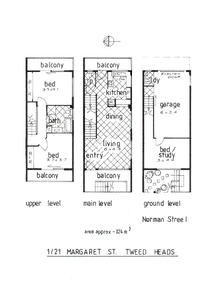 Floorplan of Homely unit listing, 1/21 Margaret Street, Tweed Heads NSW 2485