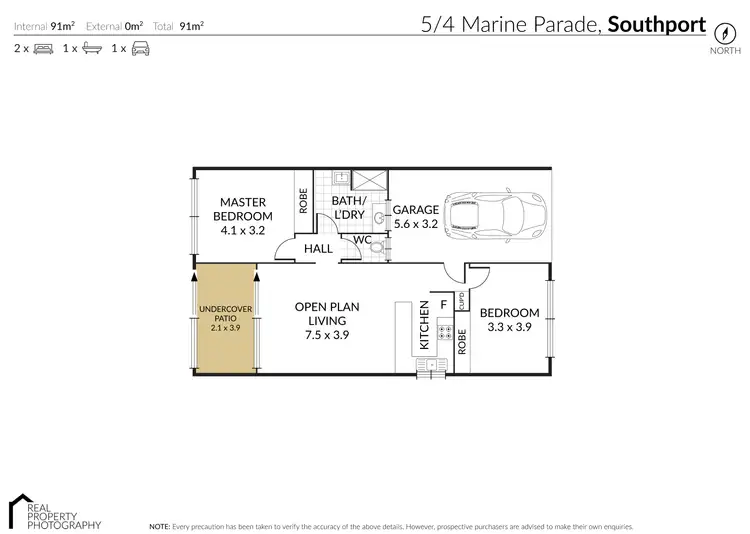 Floorplan of Homely apartment listing, 5/4 Marine Parade, Southport QLD 4215