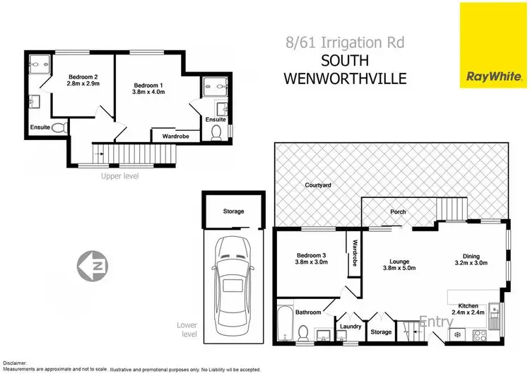 Floorplan of Homely townhouse listing, 8/61 Irrigation Road, South Wentworthville NSW 2145