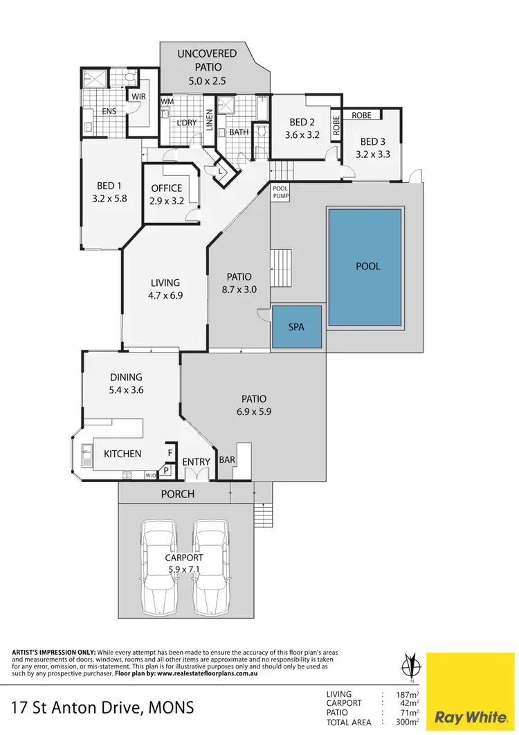 Floorplan of Homely house listing, 17 St Anton Drive, Mons QLD 4556
