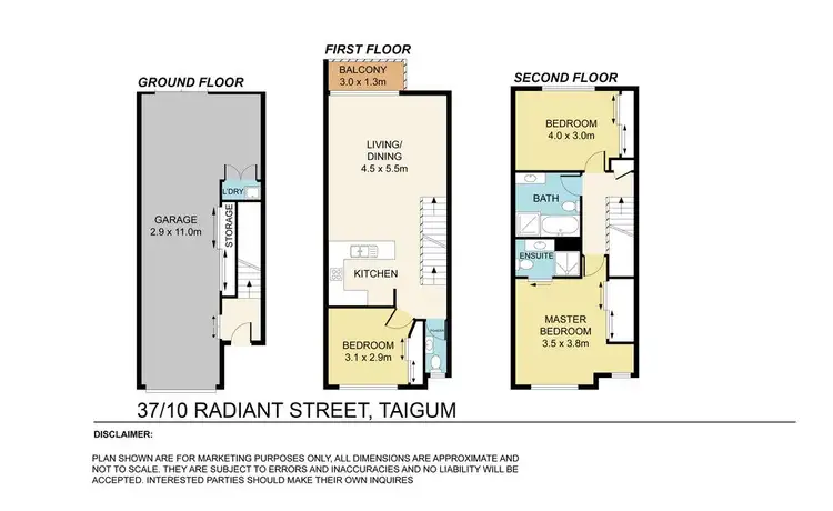 Floorplan of Homely townhouse listing, 37/10 Radiant Street, Taigum QLD 4018
