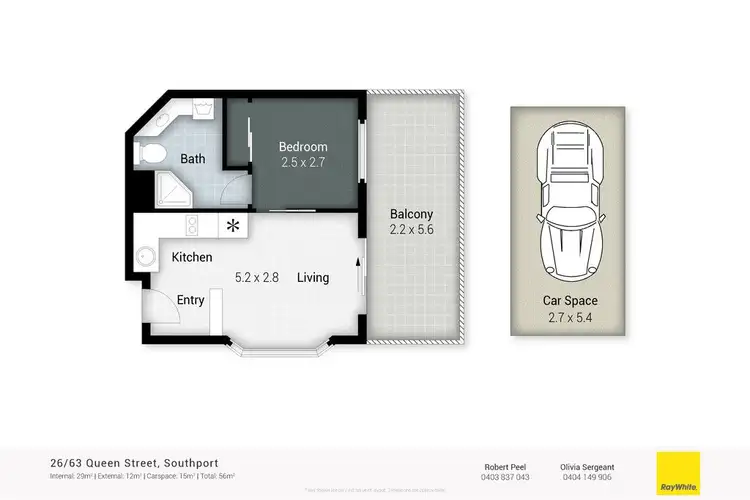 Floorplan of Homely unit listing, 26/63 Queen Street, Southport QLD 4215