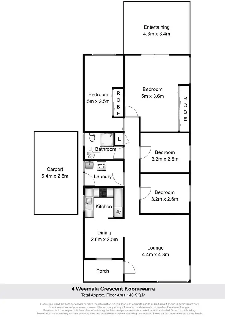 Floorplan of Homely house listing, 4 Weemala Crescent, Koonawarra NSW 2530