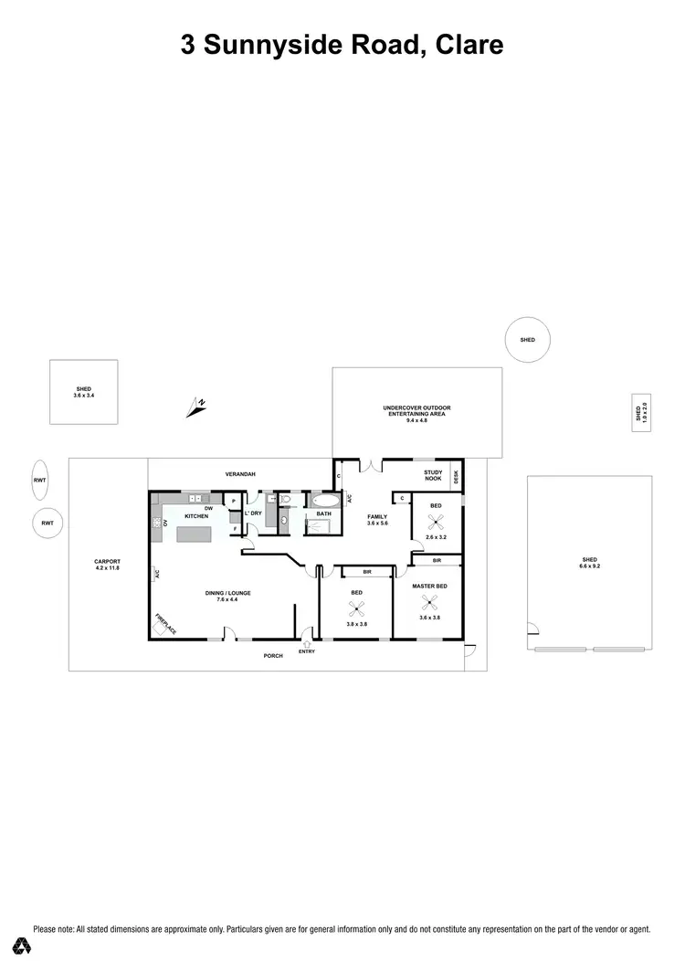 Floorplan of Homely house listing, 3 Sunnyside Road, Clare SA 5453