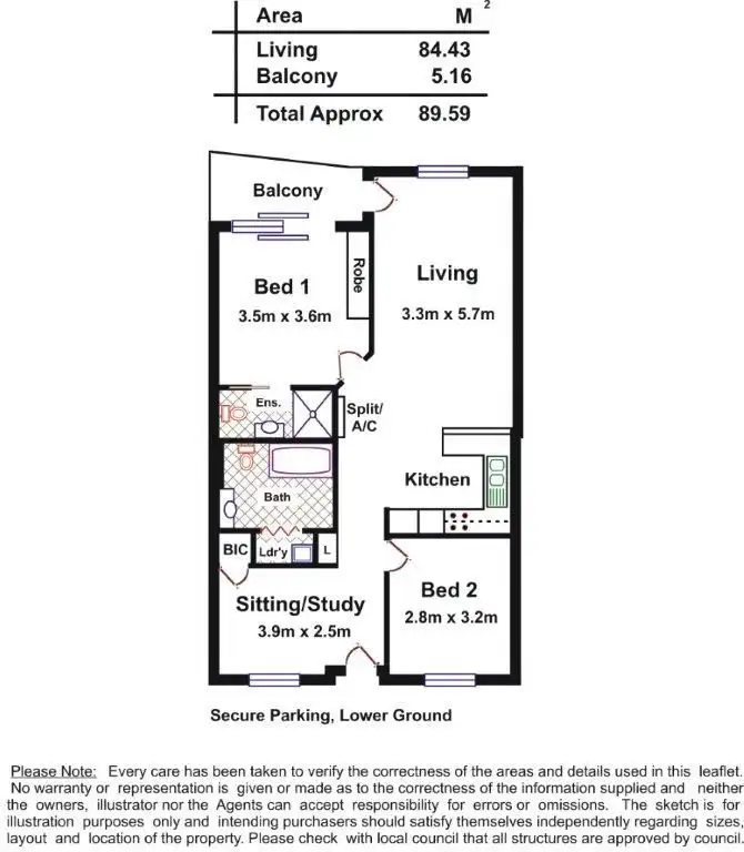 Floorplan of Homely apartment listing, 7/188-191 Carrington Street, Adelaide SA 5000