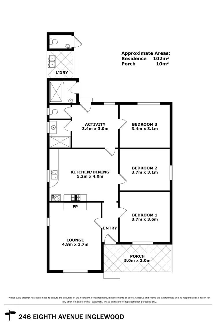 Floorplan of Homely house listing, 246 Eighth Avenue, Inglewood WA 6052