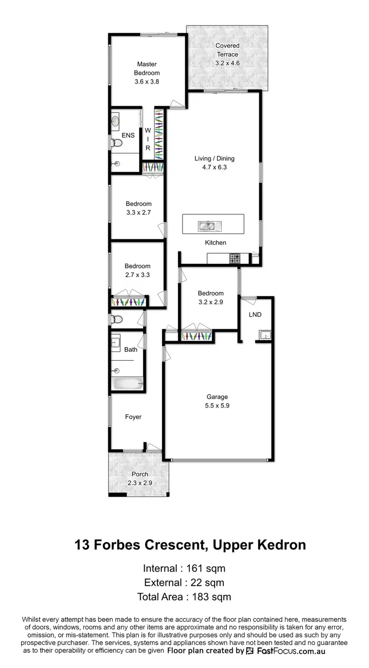 Floorplan of Homely house listing, 13 Forbes Crescent, Upper Kedron QLD 4055