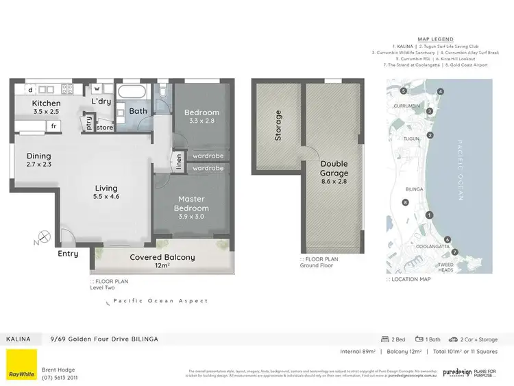 Floorplan of Homely unit listing, 9/69 Golden Four Drive, Bilinga QLD 4225