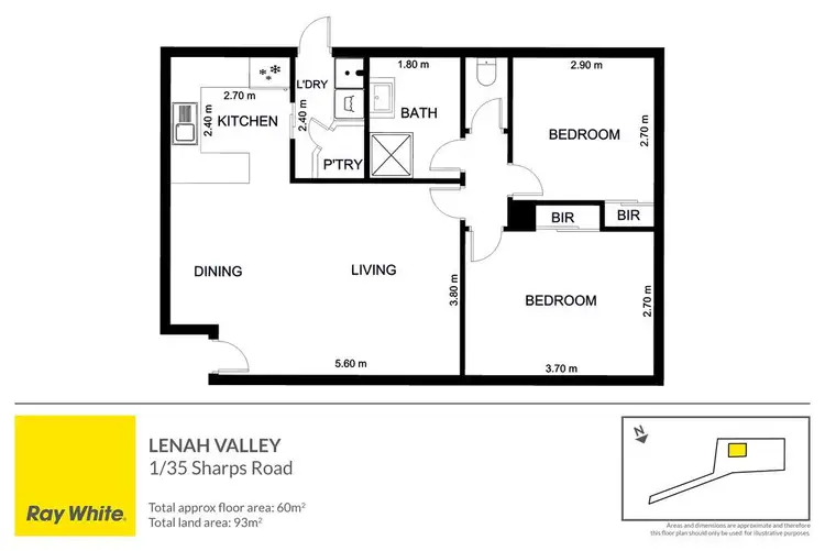 Floorplan of Homely unit listing, 1/35 Sharps Road, Lenah Valley TAS 7008