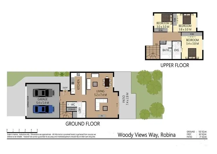 Floorplan of Homely townhouse listing, 47/8 Woody Views Way, Robina QLD 4226