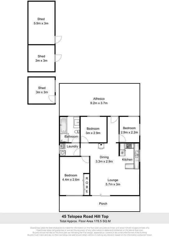 Floorplan of Homely house listing, 45 Telopea Road, Hill Top NSW 2575