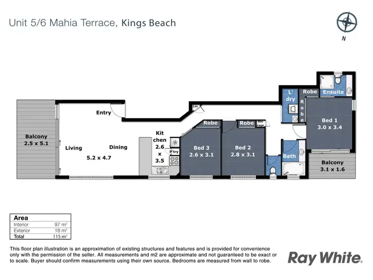 Floorplan of Homely unit listing, Unit 5/6 Mahia Terrace, Kings Beach QLD 4551