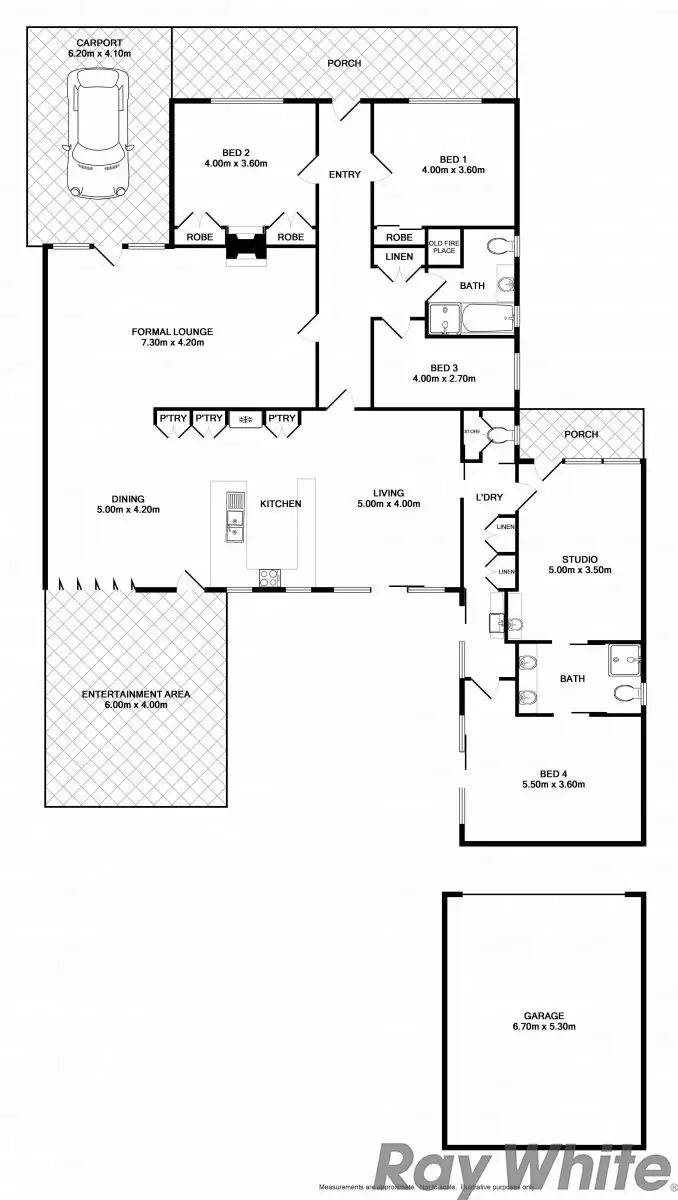 Floorplan of Homely house listing, 10 Benson Street, Benalla VIC 3672