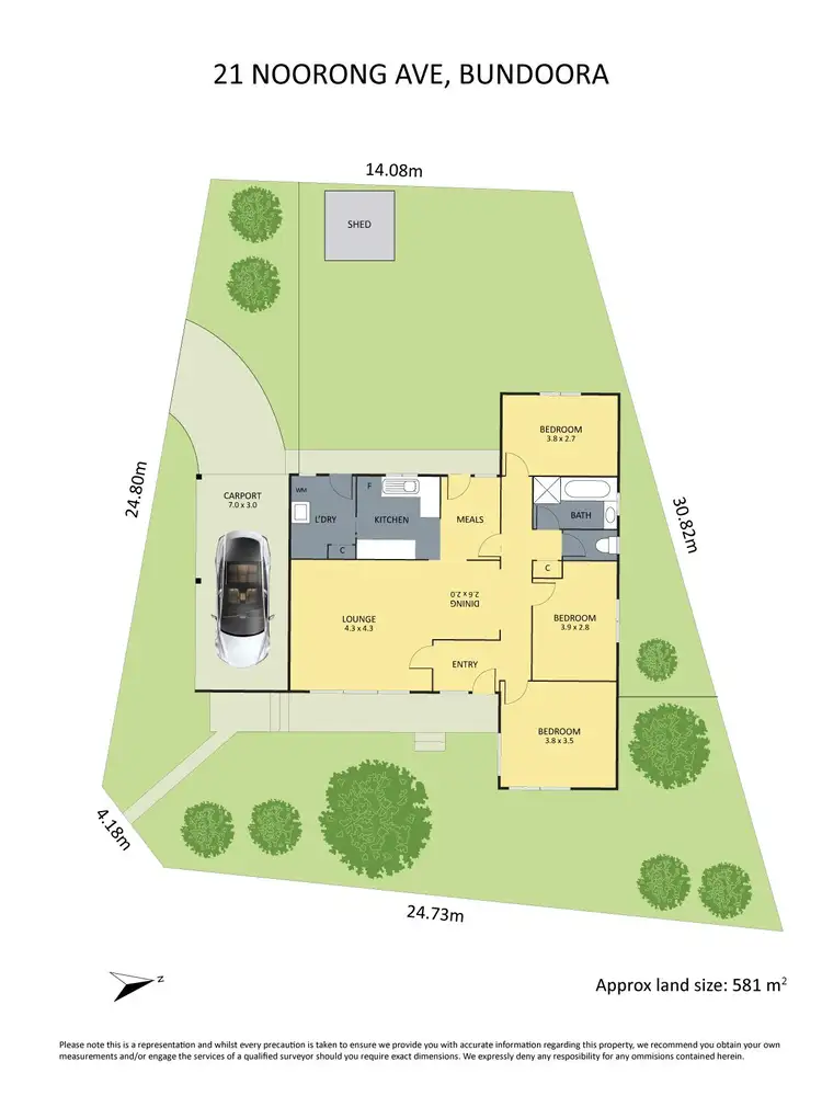 Floorplan of Homely house listing, 21 Noorong Avenue, Bundoora VIC 3083