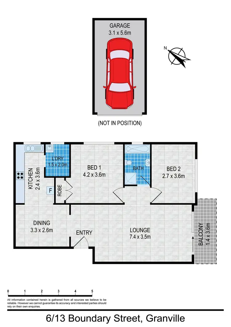 Floorplan of Homely unit listing, 6/13-15 Boundary Street, Granville NSW 2142