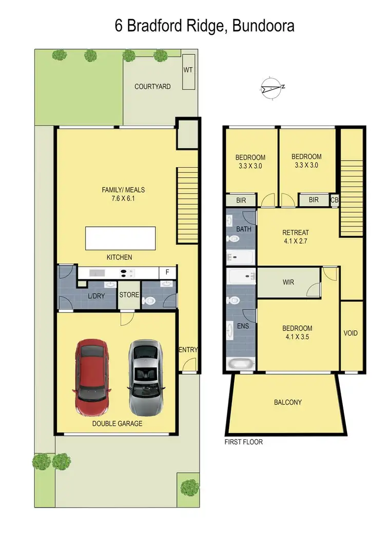 Floorplan of Homely townhouse listing, 6 Bradford Ridge, Bundoora VIC 3083