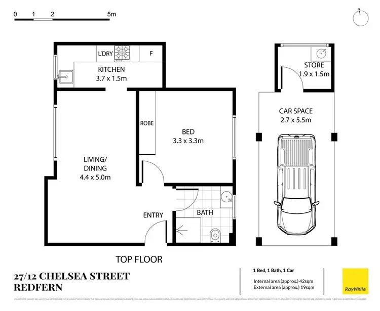 Floorplan of Homely apartment listing, 27/12-16 Chelsea Street, Redfern NSW 2016