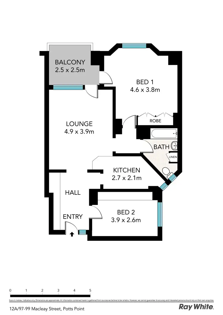 Floorplan of Homely apartment listing, 12A/97-99 Macleay Street, Potts Point NSW 2011