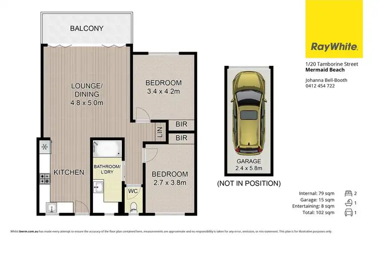 Floorplan of Homely apartment listing, 1/20 Tamborine Street, Mermaid Beach QLD 4218