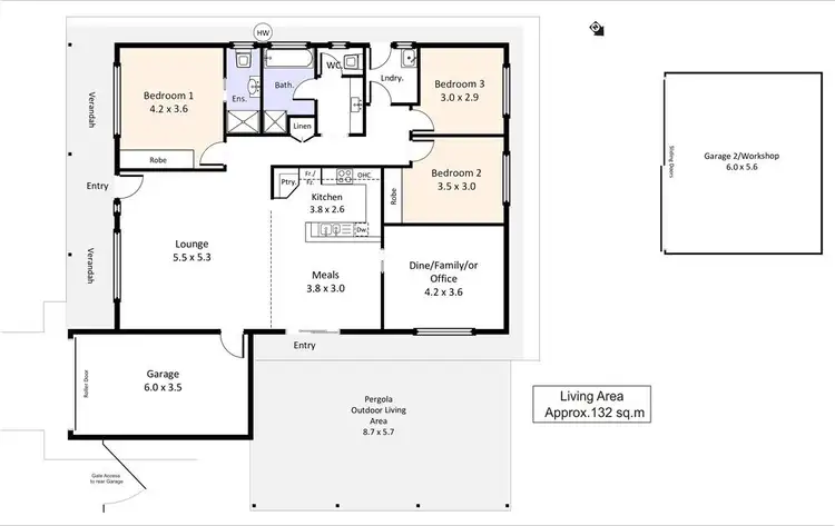 Floorplan of Homely house listing, 9 Ian Drive, Paringa SA 5340
