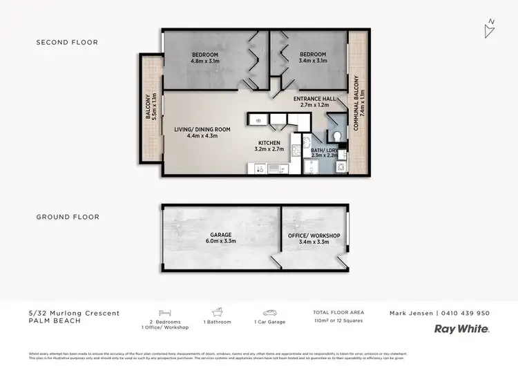Floorplan of Homely unit listing, 5/32 Murlong Crescent, Palm Beach QLD 4221