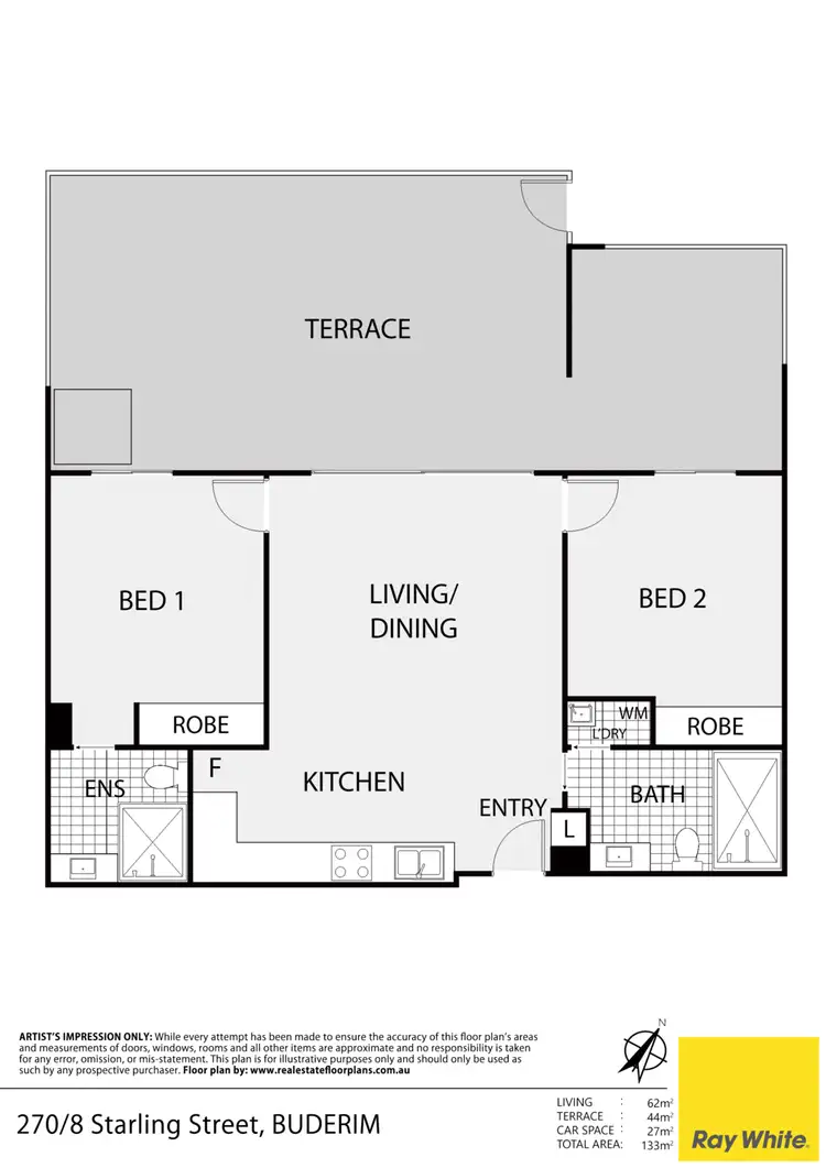 Floorplan of Homely unit listing, 270/8 Starling Street, Buderim QLD 4556