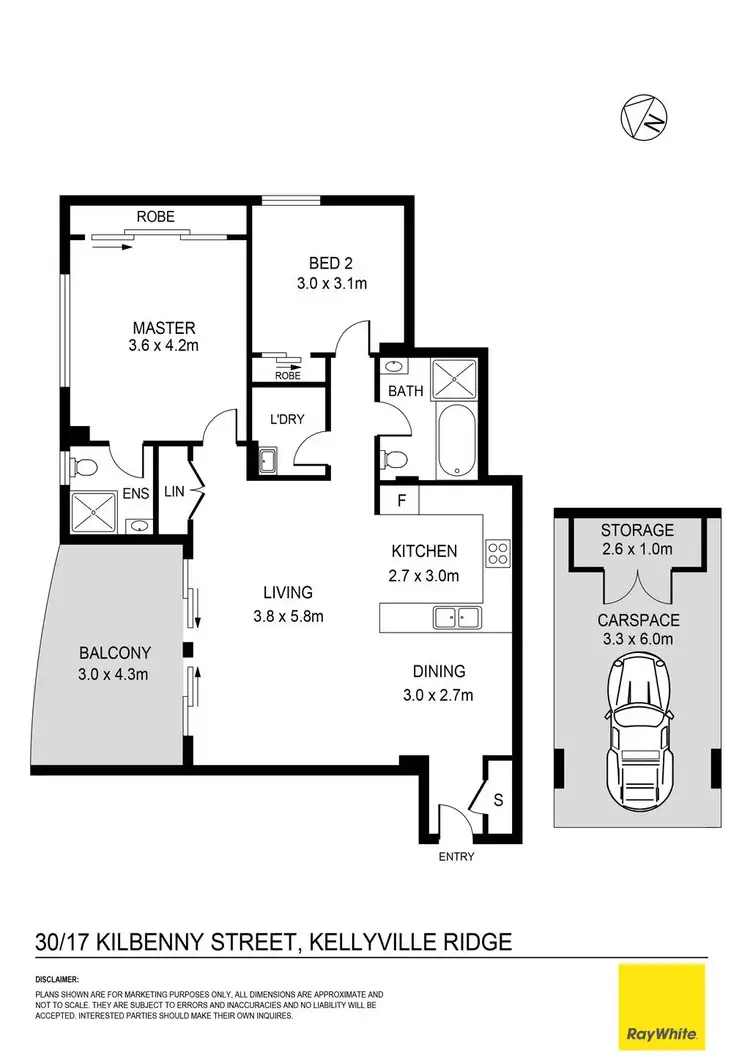 Floorplan of Homely apartment listing, 30/17 Kilbenny Street, Kellyville Ridge NSW 2155