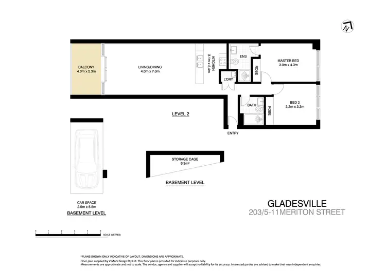 Floorplan of Homely unit listing, 203/5-11 Meriton Street, Gladesville NSW 2111