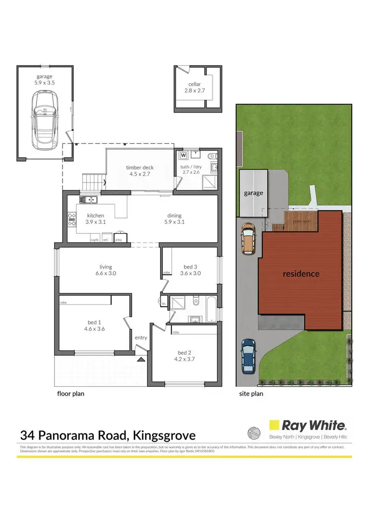 Floorplan of Homely house listing, 34 Panorama Road, Kingsgrove NSW 2208