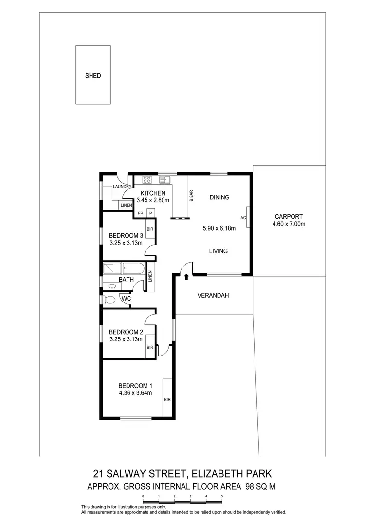 Floorplan of Homely house listing, 21 Salway Street, Elizabeth Park SA 5113